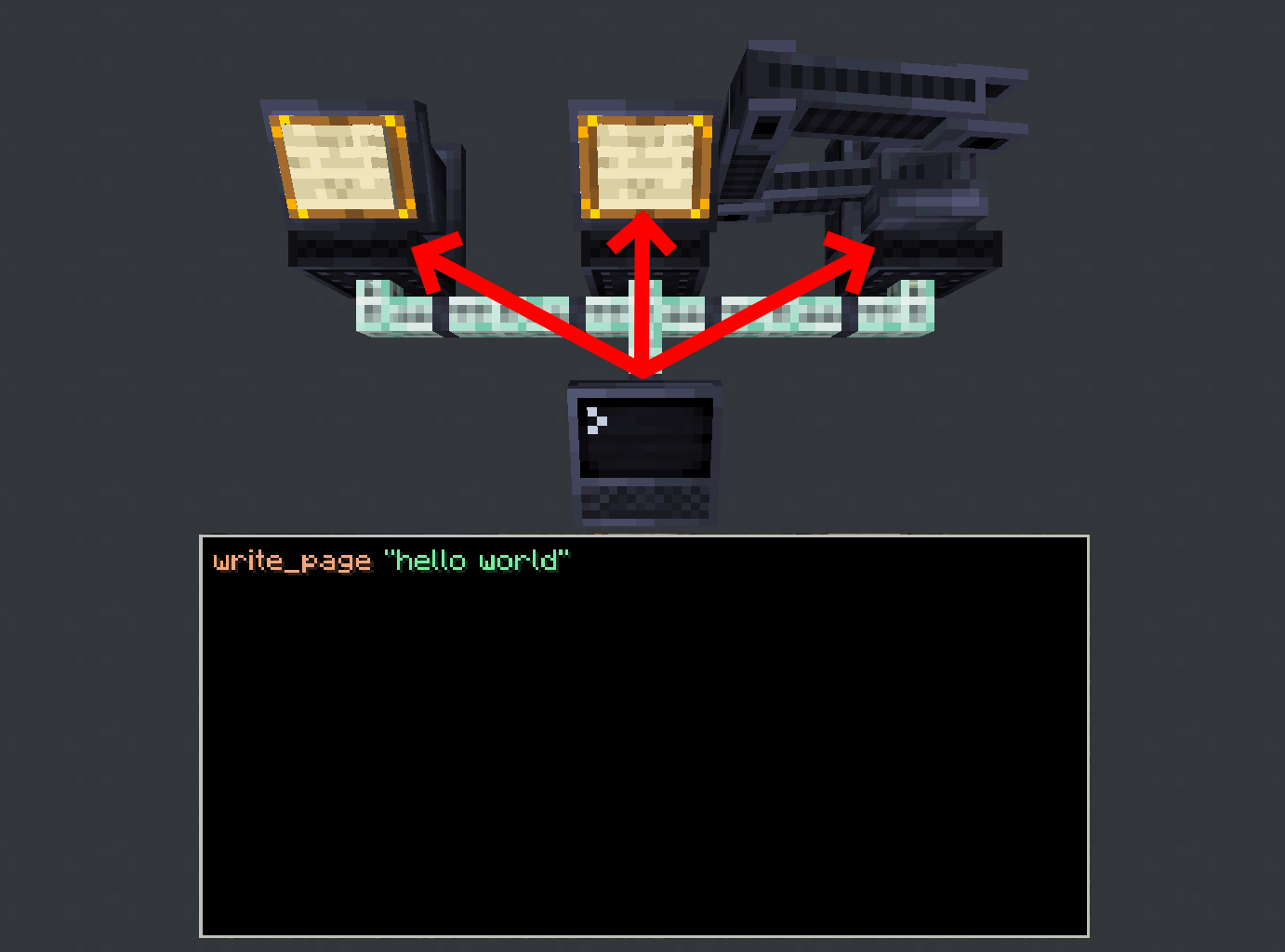 Every serial bus on a network receiving the same script output